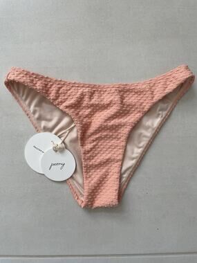 Peony Swim Bikini Bottom Staple Pant Textured Apricot Swimwear